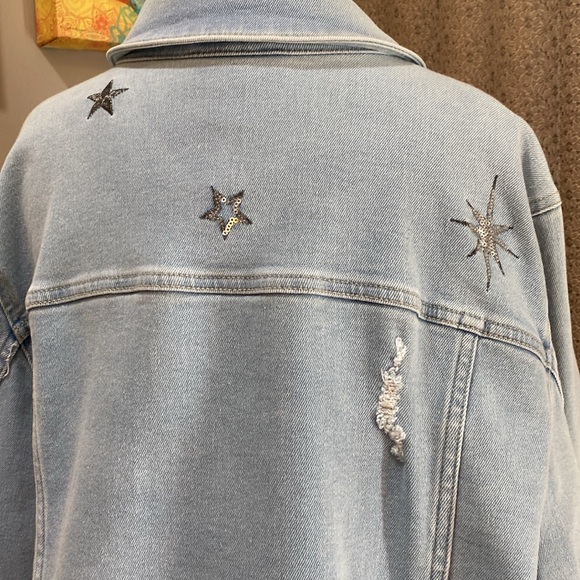 Lane Bryant jean jacket with classy bling - size Plus 26 - Picture 3 of 8